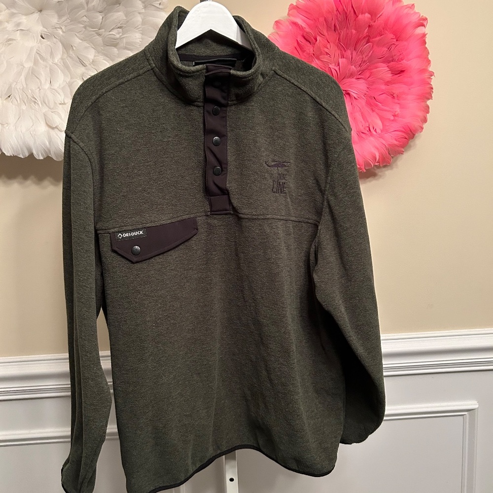 Nine Line Drive-Duck Men's Sherpa Fleece Pullover Size L